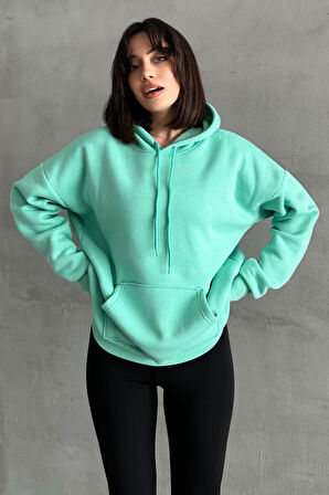 Kadın Kapşonlu Oversize Sweatshirt