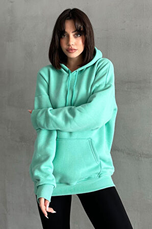 Kadın Kapşonlu Oversize Sweatshirt