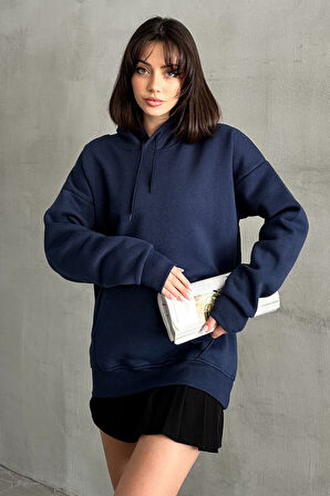 Kadın Kapşonlu Oversize Sweatshirt