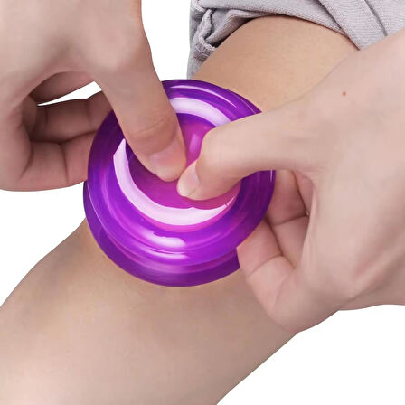 Lüx Vakumlu Silikon Masaj Kupa Seti Selülit & Hacamat Kupası 4'lü Set Mor Renk