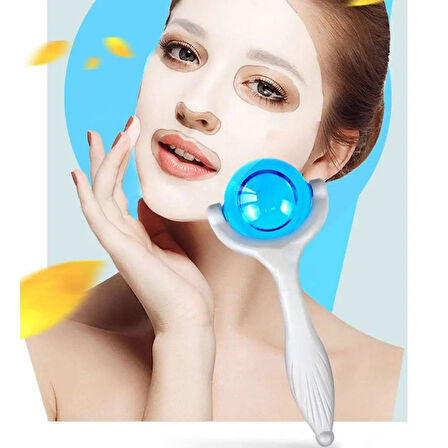 Face İce Roller Sıcak ve Soğuk Gua Sha Yüz Masaj Silindiri Mavi Renk