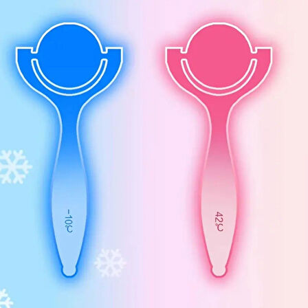 Face İce Roller Sıcak ve Soğuk Gua Sha Yüz Masaj Silindiri Pembe Renk