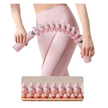 Bükülebilir Selülit & Masaj Sopası Pembe Renk