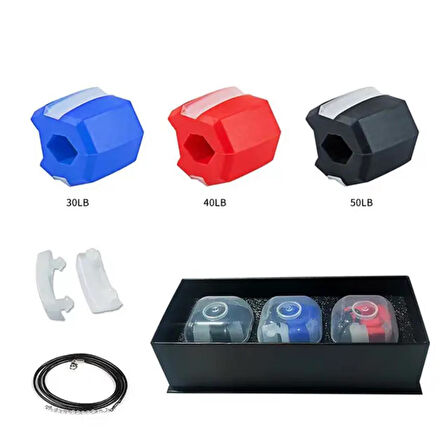 Face Yoga Başlangıç-Orta-Zor Jawline Çene Egzersiz Topu 3'lü Set