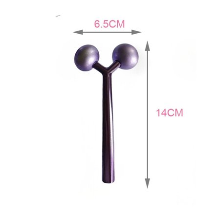 Metal Yüz Masaj Aleti Face Yoga Guasha 3D Roller Graston Aparatı Siyah Renk