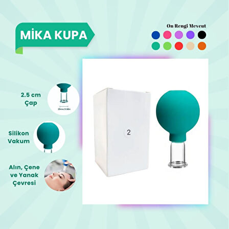 Silikon Vakumlu Mika Yüz Masaj Kupası No:2 Yeşil