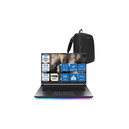 Asus Rog Strix G16 Intel Core Ultra 9 275HX 40GB Ddr5 512GB SSD 8GB/RTX5070/115W 16" 2.5k 240Hz 3ms IPS Windows 11 Pro Taşınabilir Bilgisayar S5116H13 + Zettaçanta