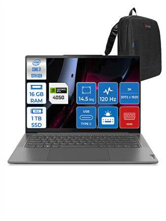 Lenovo Yoga Pro 7 14IRH8  Intel Core I7-13700H 16GB Lpddr5 1tb SSD 6gb RTX4050 14.5" IPS 3k Dolby Vision® Freedos Taşınabilir Bilgisayar 882Y7004LTXF01