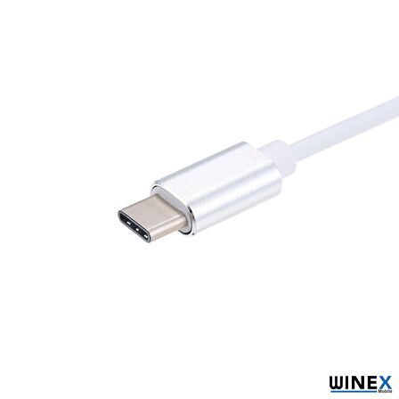 Winex Type-C to 3.5mm Aux ve Mikrofon Dönüştürücü Adaptör