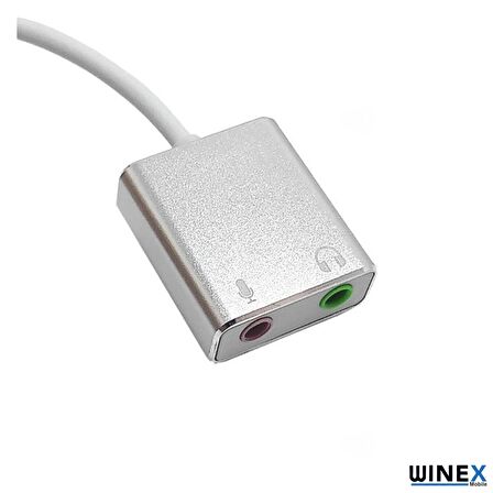 Winex Type-C to 3.5mm Aux ve Mikrofon Dönüştürücü Adaptör