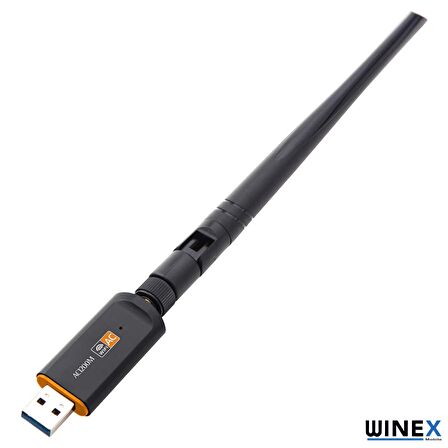 Winex 5Dbi Dual Band 2.4G+5G USB Wifi Adaptör Dongle AC 1200Mbps