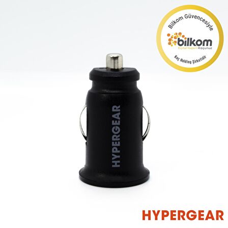 Hypergear 2.1A 2X Hızlı Araç Şarj Aleti Set Type-C Kablo Siyah