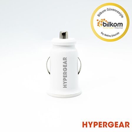 Hypergear 2.1A 2X Hızlı Araç Şarj Aleti Set İphone Uyumlu Lightning Kablo Beyaz