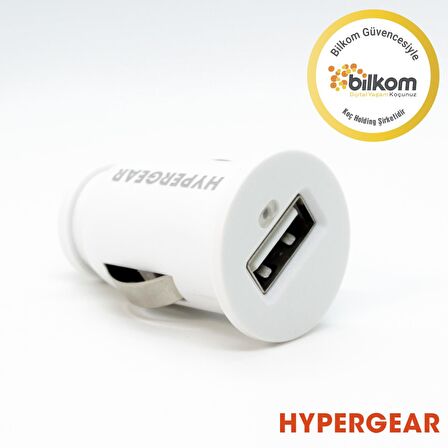 Hypergear 2.1A 2X Hızlı Araç Şarj Aleti Set İphone Uyumlu Lightning Kablo Beyaz