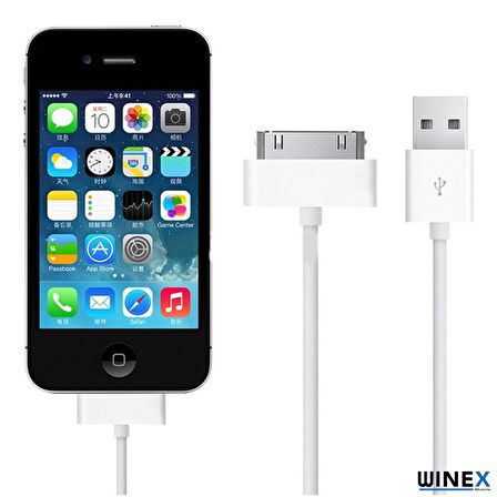 Winex İphone 3 / 4 / 4S Data ve Şarj Kablosu