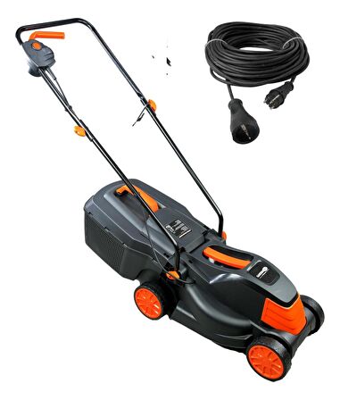 Garden Pro ZF6101 Elektrikli Çim Biçme Makinası 1200 watt + Uzatma Kablosu 20 mt