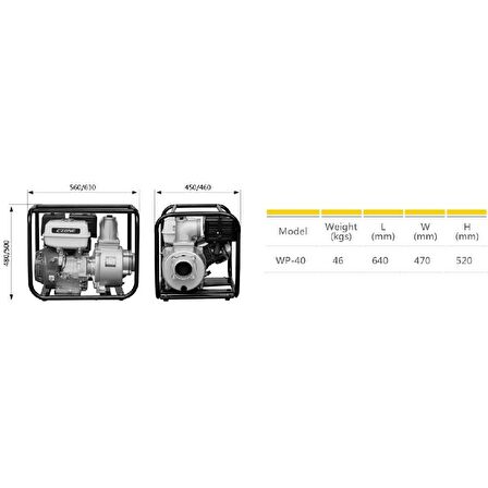 Gardenpro WP-40 Benzinli Su Motoru 13 Hp 4x4