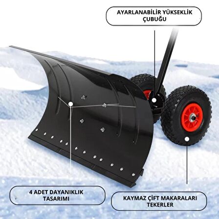 Gardenpro SP-005 Tekerlekli Gübre Ve Kar Küreme Aparatı