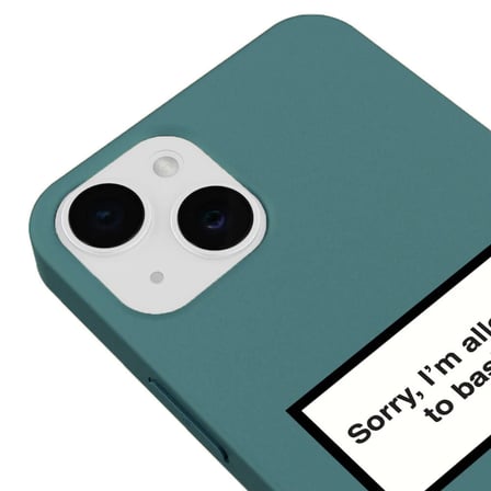 iPhone 11 Haki Lansman Renkli Silikon I'm Allergic Yazılı Kamera Korumalı Telefon Kılıf