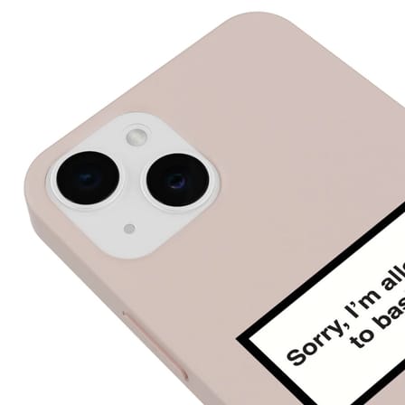 iPhone 11 Pudra Lansman Renkli Silikon I'm Allergic Yazılı Kamera Korumalı Telefon Kılıf