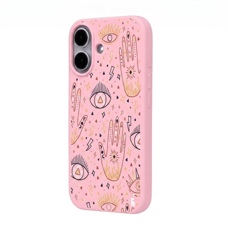 iPhone 17 Pembe Lansman Renkli Silikon I'm Mysterious Tasarımlı Kamera Korumalı Telefon Kılıf