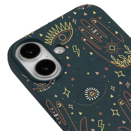 iPhone 16 Plus Haki Lansman Renkli Silikon I'm Mysterious Tasarımlı Kamera Korumalı Telefon Kılıf