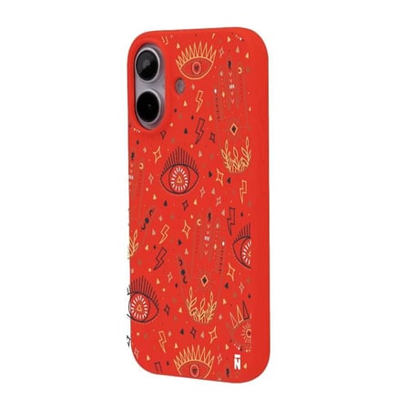 iPhone 16 Plus Kırmızı Lansman Renkli Silikon I'm Mysterious Tasarımlı Kamera Korumalı Telefon Kılıf