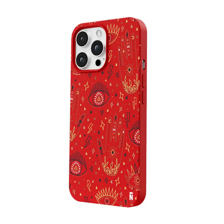 iPhone 15 Pro Max Kırmızı Lansman Renkli Silikon I'm Mysterious Tasarımlı Kamera Korumalı Telefon Kılıf