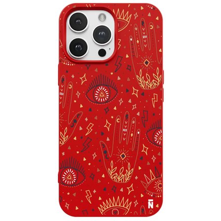 iPhone 15 Pro Kırmızı Lansman Renkli Silikon I'm Mysterious Tasarımlı Kamera Korumalı Telefon Kılıf