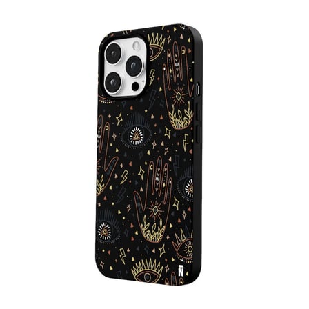 iPhone 14 Pro Max Siyah Lansman Renkli Silikon I'm Mysterious Tasarımlı Kamera Korumalı Telefon Kılıf