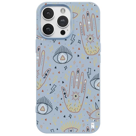 iPhone 11 Pro Max Mavi Lansman Renkli Silikon I'm Mysterious Tasarımlı Kamera Korumalı Telefon Kılıf