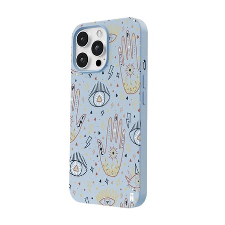 iPhone 11 Pro Max Mavi Lansman Renkli Silikon I'm Mysterious Tasarımlı Kamera Korumalı Telefon Kılıf