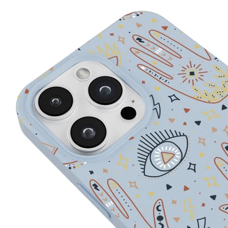 iPhone 11 Pro Max Mavi Lansman Renkli Silikon I'm Mysterious Tasarımlı Kamera Korumalı Telefon Kılıf