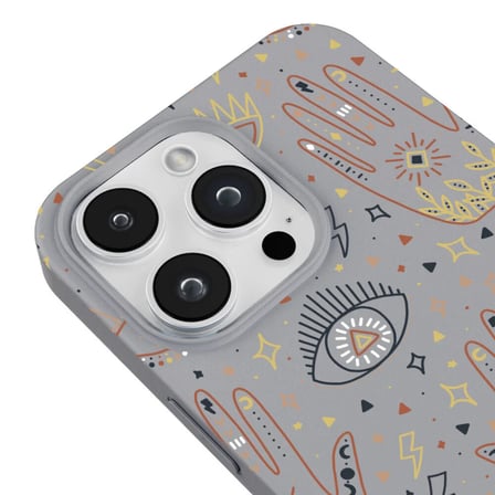 iPhone 11 Pro Max Gri Lansman Renkli Silikon I'm Mysterious Tasarımlı Kamera Korumalı Telefon Kılıf