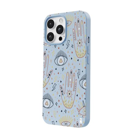 iPhone 11 Pro Mavi Lansman Renkli Silikon I'm Mysterious Tasarımlı Kamera Korumalı Telefon Kılıf