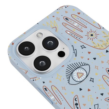 iPhone 11 Pro Mavi Lansman Renkli Silikon I'm Mysterious Tasarımlı Kamera Korumalı Telefon Kılıf