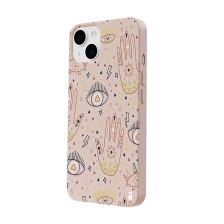 iPhone 13 Pudra Lansman Renkli Silikon I'm Mysterious Tasarımlı Kamera Korumalı Telefon Kılıf