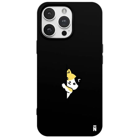 iPhone 16 Pro Max Siyah Lansman Renkli Silikon Cat Lover Kedi Tasarımlı Kılıf