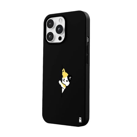 iPhone 14 Pro Max Siyah Lansman Renkli Silikon Cat Lover Kedi Tasarımlı Kılıf
