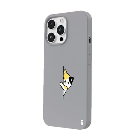 iPhone 14 Pro Max Gri Lansman Renkli Silikon Cat Lover Kedi Tasarımlı Kılıf