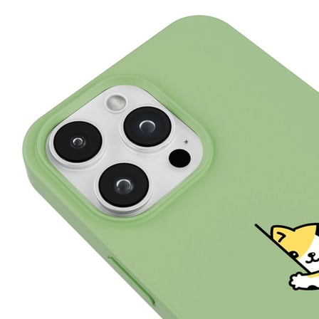 iPhone 14 Pro Max Yeşil Lansman Renkli Silikon Cat Lover Kedi Tasarımlı Kılıf