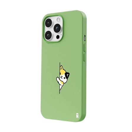 iPhone 13 Pro Max Yeşil Lansman Renkli Silikon Cat Lover Kedi Tasarımlı Kılıf