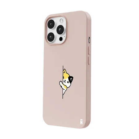 iPhone 16 Pro Pudra Lansman Renkli Silikon Cat Lover Kedi Tasarımlı Kılıf