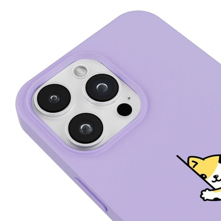 iPhone 12 Pro Lila Lansman Renkli Silikon Cat Lover Kedi Tasarımlı Kılıf