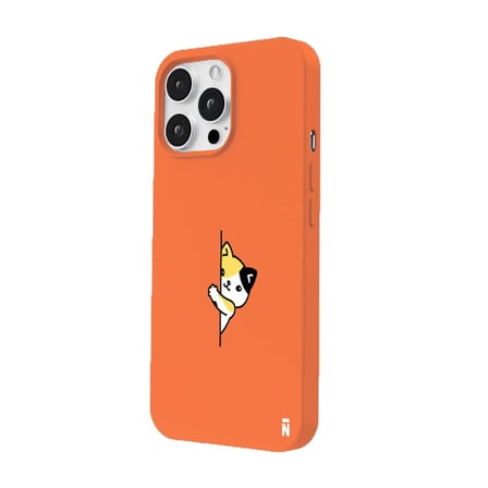 iPhone 12 Pro Turuncu Lansman Renkli Silikon Cat Lover Kedi Tasarımlı Kılıf