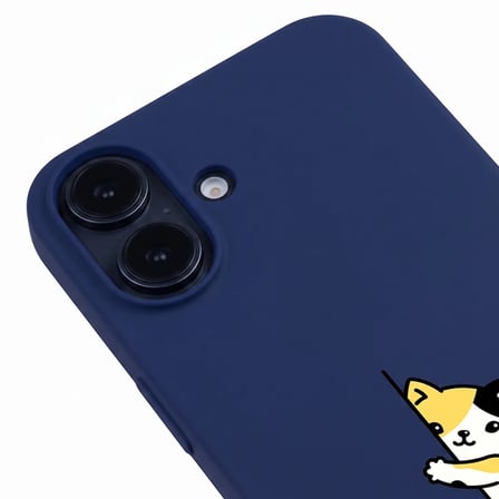 iPhone 17 Lacivert Lansman Renkli Silikon Cat Lover Kedi Tasarımlı Kılıf