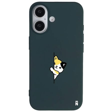 iPhone 16 Haki Lansman Renkli Silikon Cat Lover Kedi Tasarımlı Kılıf