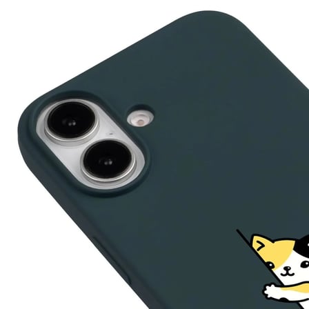 iPhone 16 Haki Lansman Renkli Silikon Cat Lover Kedi Tasarımlı Kılıf