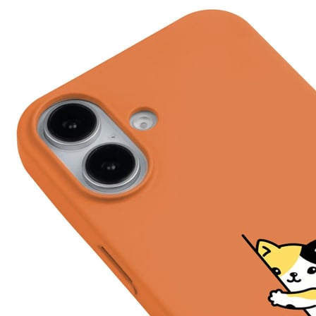 iPhone 16 Turuncu Lansman Renkli Silikon Cat Lover Kedi Tasarımlı Kılıf