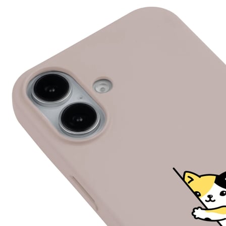 iPhone 16 Pudra Lansman Renkli Silikon Cat Lover Kedi Tasarımlı Kılıf